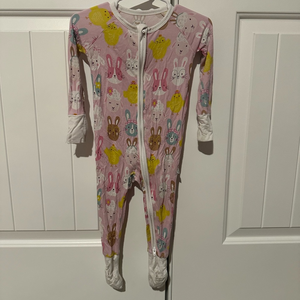 Little Sleepies Pink Easter Footies Pajamas